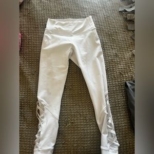 White Fabletics leggings